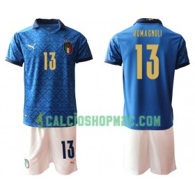 Italia Alessio Romagnoli 13 Bambino Maglia Prima Euro 2020 Manica Corta (+ Pantaloncini)
